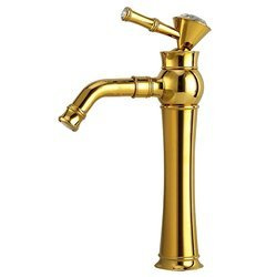 Grifo de lavabo Crystal alto S-1138G dorado