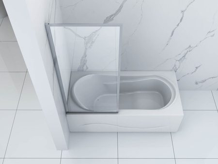 MAMPARA DE BAÑO VESTON DE 1 HOJA 60X150 FIJA CROMADA