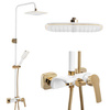CONJUNTO DE DUCHA GIO EXTERIOR S-1157 BLANCO / DORADO