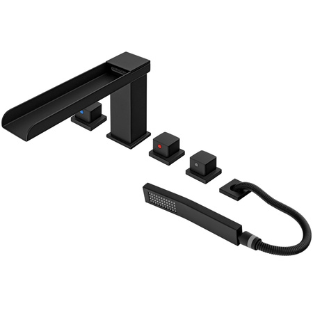 GRIFO DE BAÑERA DE 5 AGUJEROS S-1213B NEGRO