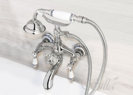 GRIFO DE BAÑERA PALOMA DE PARED RETRO S-1126 CROMO