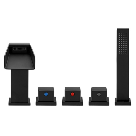 GRIFO DE BAÑERA DE 5 AGUJEROS S-1213B NEGRO