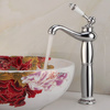 GRIFO DE LAVABO PALOMA ALTO RETRO S-1108 CROMO