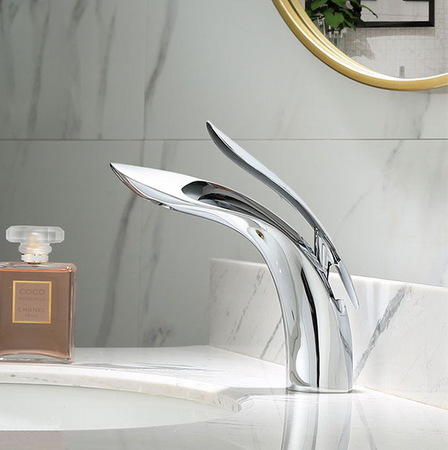 GRIFO DE LAVABO NEILA DE PIE BAJO S-1073 CROMADO