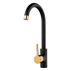 GRIFO DE COCINA ROSA PARA FREGADERO S-1003BG NEGRO/DORADO