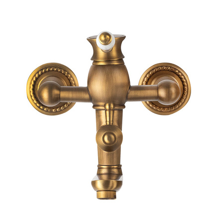 GRIFO DE BAÑERA VERONA DE PARED RETRO S-1185V ORO VIEJO