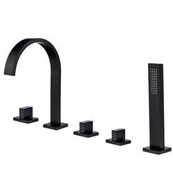 GRIFO DE BAÑERA PURO DE 5 AGUJEROS S-1061B NEGRO MAT