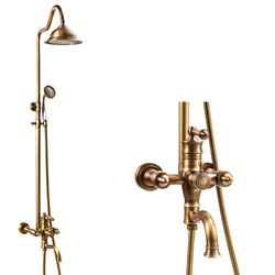 CONJUNTO DE DUCHA EXTERIOR ADELITA RETRO S-1125 ORO VIEJO