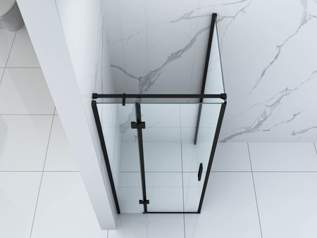 CABINA DE DUCHA WILSON CUADRADA TRANSPARENTE - 80X80X190 NEGRO
