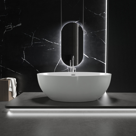 BAÑERA EXENTA ACRÍLICA LUNA 175×100×58 BLANCA