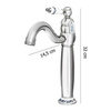 GRIFO DE LAVABO PALOMA ALTO RETRO S-1110 CROMO