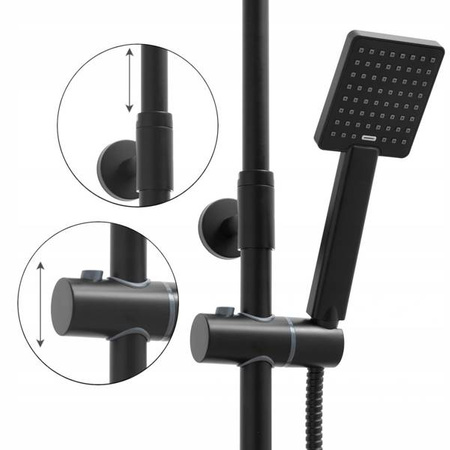 CONJUNTO DE DUCHA EXTERIOR Y-3001 NEGRO