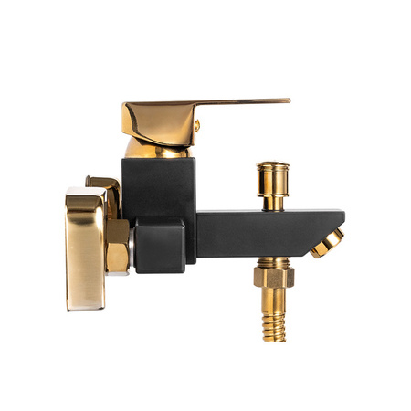 GRIFO DE BAÑERA DE PARED CUBO S-1176BG NEGRO/DORADO