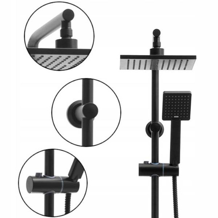 CONJUNTO DE DUCHA EXTERIOR Y-3005B NEGRO