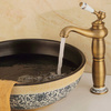 GRIFO DE LAVABO PALOMA ALTO RETRO S-1108 ORO VIEJO