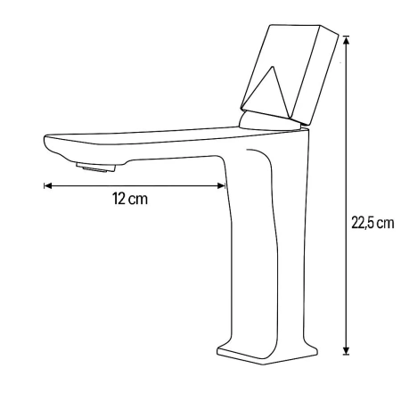 GRIFO DE LAVABO STONE DE PIE BAJO S-1140 CROMO