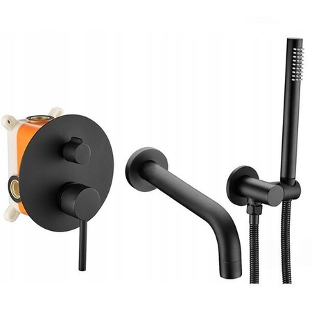 GRIFO DE BAÑERA EMPOTRADO MERA S-1096B NEGRO MATE