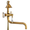 GRIFO DE BAÑERA DE PARED PALOMA RETRO S-1184V ORO VIEJO