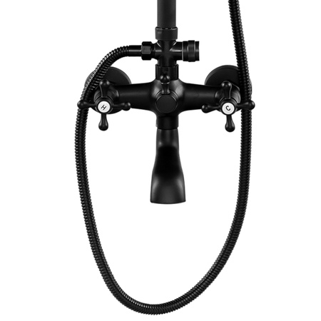 CONJUNTO DE DUCHA EXTERIOR RETRO CAMILLA S-1197B NEGRO