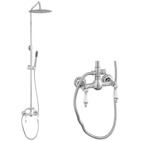 CONJUNTO DE DUCHA EXTERIOR RETRO PALOMA S-1198 CROMO