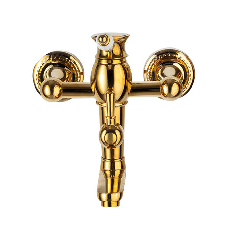 GRIFO DE BAÑERA VERONA DE PARED RETRO S-1185G DORADO