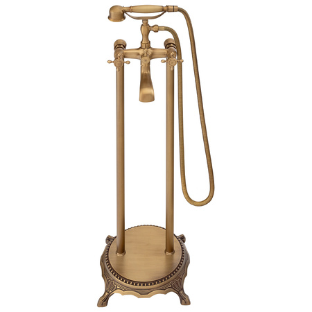 GRIFO DE BAÑERA CAMILLA INDEPENDIENTE RETRO S-1071V ORO ANTIGUO