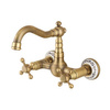 GRIFO DE LAVABO DE PARED ESTELA RETRO S-1153V ORO VIEJO