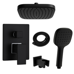 CONJUNTO DE DUCHA EMPOTRADO BASILIO S-1103 V4 NEGRO
