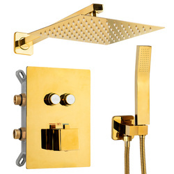 CONJUNTO DE DUCHA CUBO EMPOTRADO S-1171G DORADO