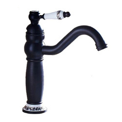 GRIFO DE LAVABO PALOMA DE PIE RETRO S-1109 NEGRO