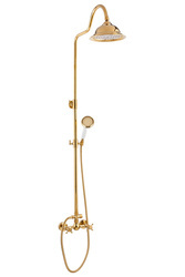 CONJUNTO DE DUCHA RETRO CAMILLA EXTERIOR S-1158 DORADO