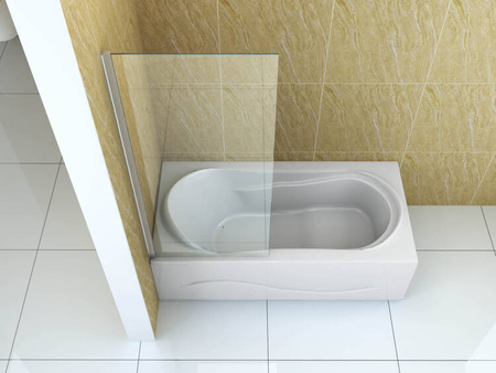 MAMPARA DE BAÑO ASTON DE 1 HOJA 50X150 FIJA CROMADA