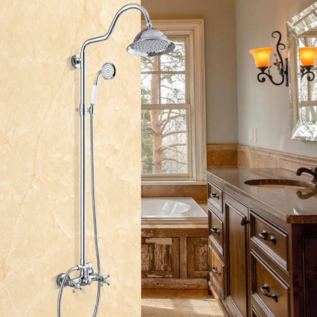 CONJUNTO DE DUCHA RETRO CAMILLA EXTERIOR S-1158 CROMO