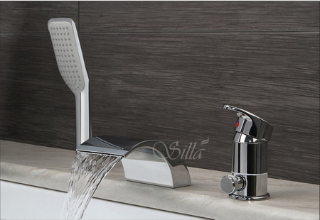 GRIFO DE BAÑERA CASCADE DE 3 AGUJEROS S-1008 CROMO