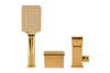 GRIFO DE BAÑERA DE 3 AGUJEROS CASCADE PARA MONTAJE EN BAÑERA S-1169G DORADO