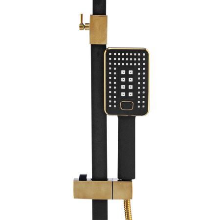 CONJUNTO DE DUCHA EXTERIOR CUBO S-1067BG NEGRO/ORO