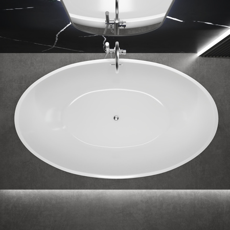 BAÑERA EXENTA ACRÍLICA LUNA 175×100×58 BLANCA