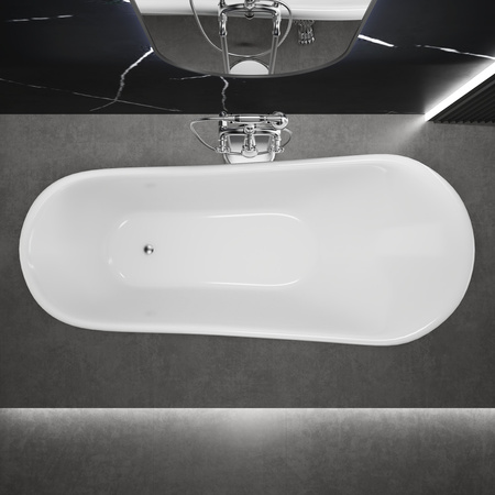 BAÑERA EXENTA ISABEL DE ACRÍLICO 150×75×72 BLANCA