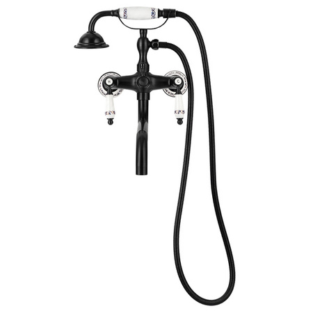 Grifo de bañera mural PALOMA RETRO S-1184B negro