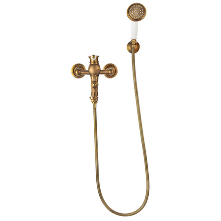 GRIFO DE BAÑERA VERONA DE PARED RETRO S-1185V ORO VIEJO