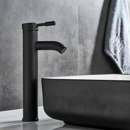 GRIFO DE LAVABO SENTINI ALTO SEM-2003BD NEGRO