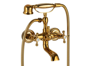 GRIFO DE BAÑERA DE PARED CAMILLA RETRO S-1167G DORADO