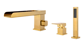 GRIFO DE BAÑERA DE 3 AGUJEROS S-1218G DORADO