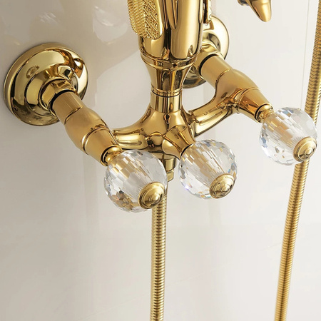 GRIFO DE BAÑERA DE PARED SWENNA RETRO S-1177G DORADO
