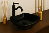 GRIFO DE LAVABO ADELITA ALTO GIRATORIO RETRO S-1088B NEGRO