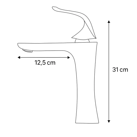 GRIFO DE LAVABO ALTO DORADO ALBA SEM-1141G
