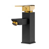 GRIFO DE LAVABO DE PIE CUBO BAJO S-1022BG NEGRO/DORADO