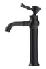 GRIFO DE LAVABO CRYSTAL ALTO RETRO S-1138B NEGRO