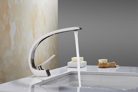 GRIFO DE LAVABO MOON DE PIE S-1080 CROMADO