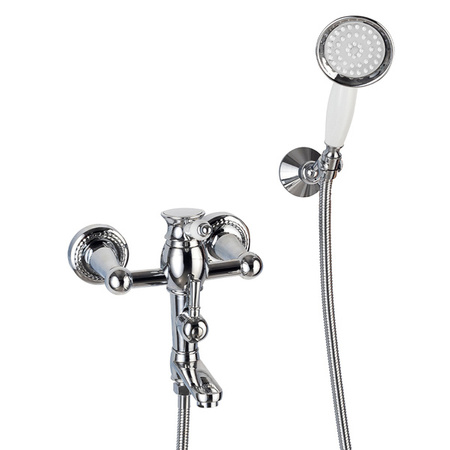 GRIFO DE BAÑERA VERONA DE PARED RETRO S-1185 CROMADO